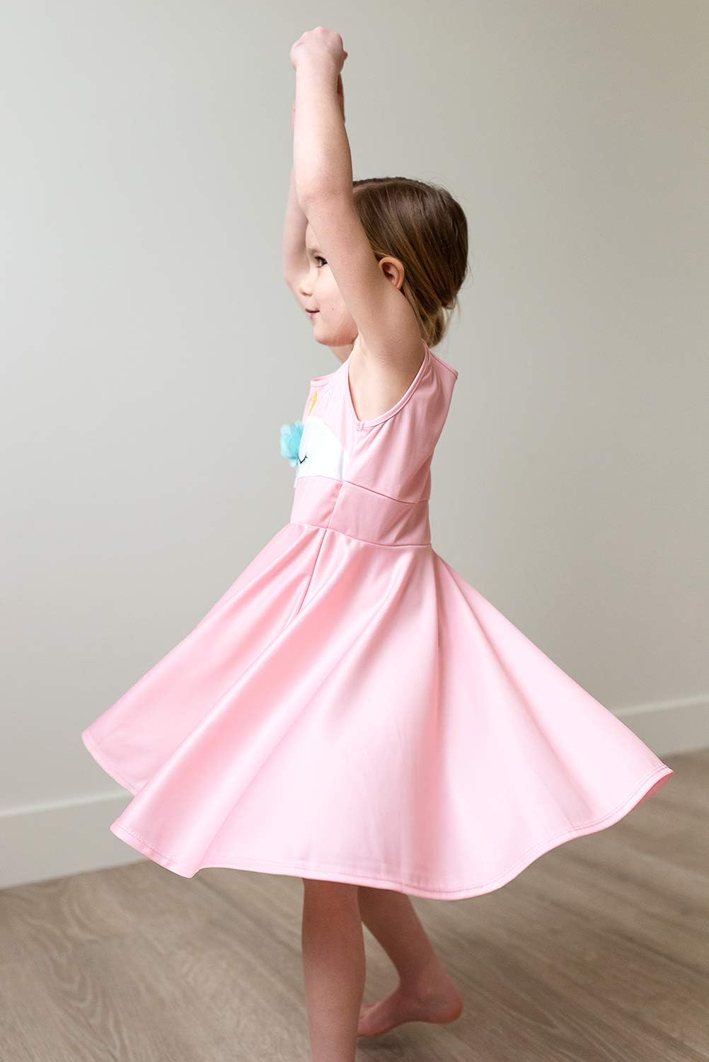 Little Adventures Pink Unicorn Princess Twirl Dress Girls