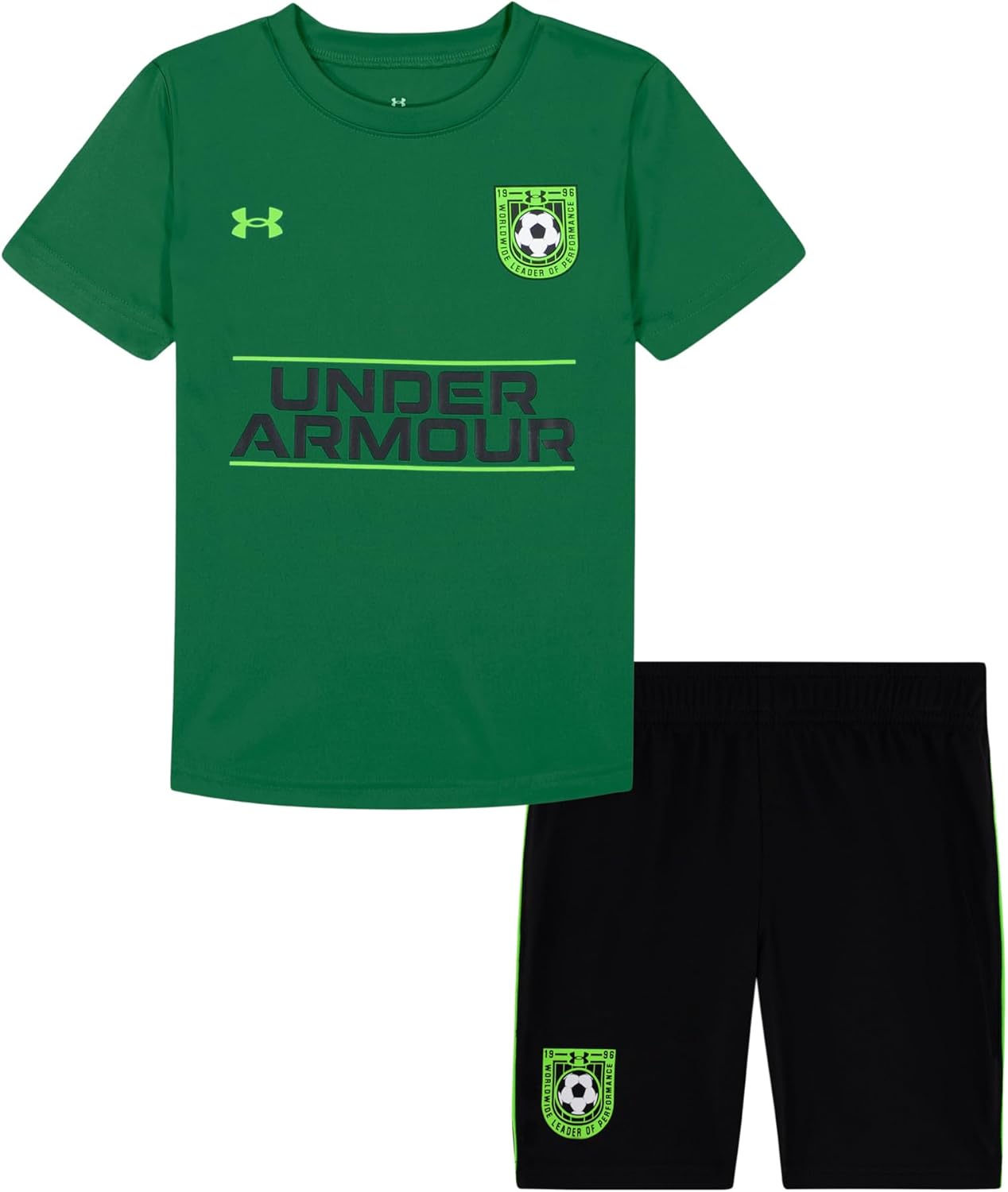 Under Armour Tech Soccer Shorts Set Kelly Green Size 6