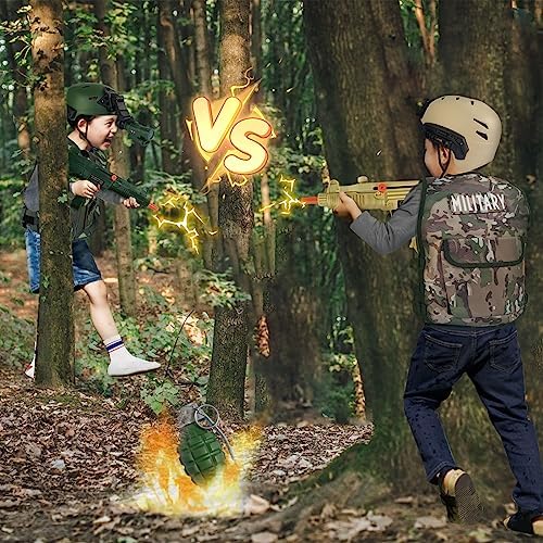 ZIRSENG Kids Army Costume Set for Halloween More