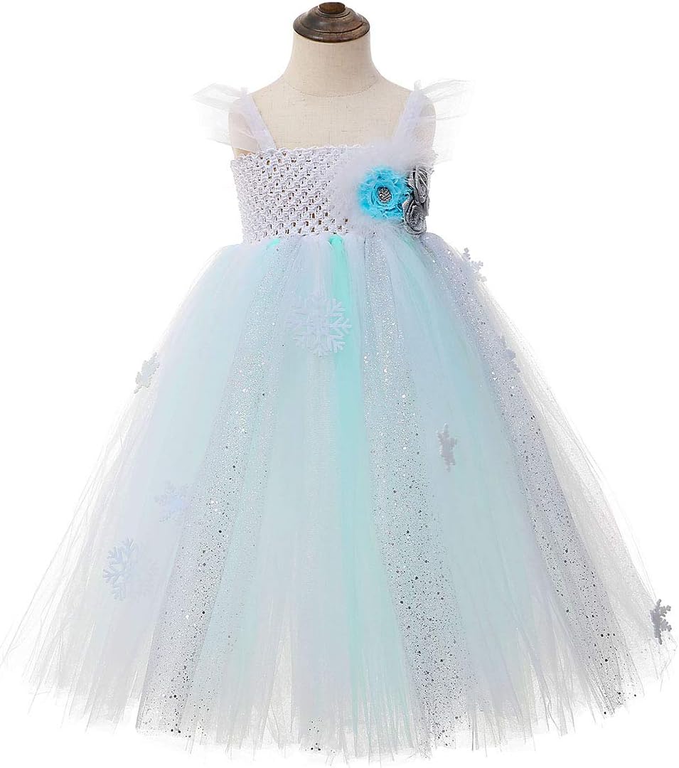 Tutu Dreams Snow Queen Princess Dress for Girls 1-12Y