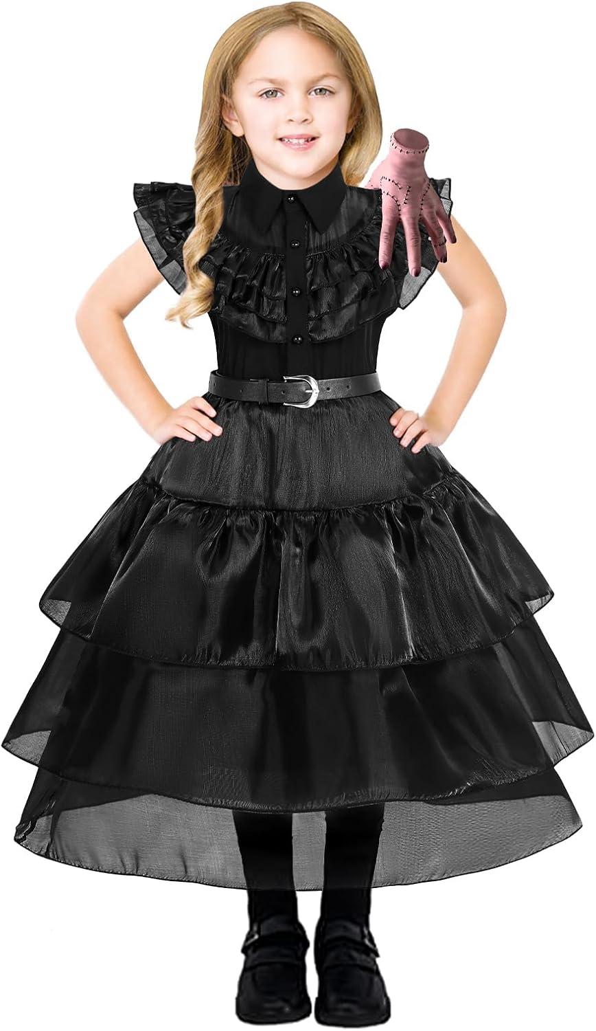 WYB Black Costume Dress for Girls - Cosplay Party Set