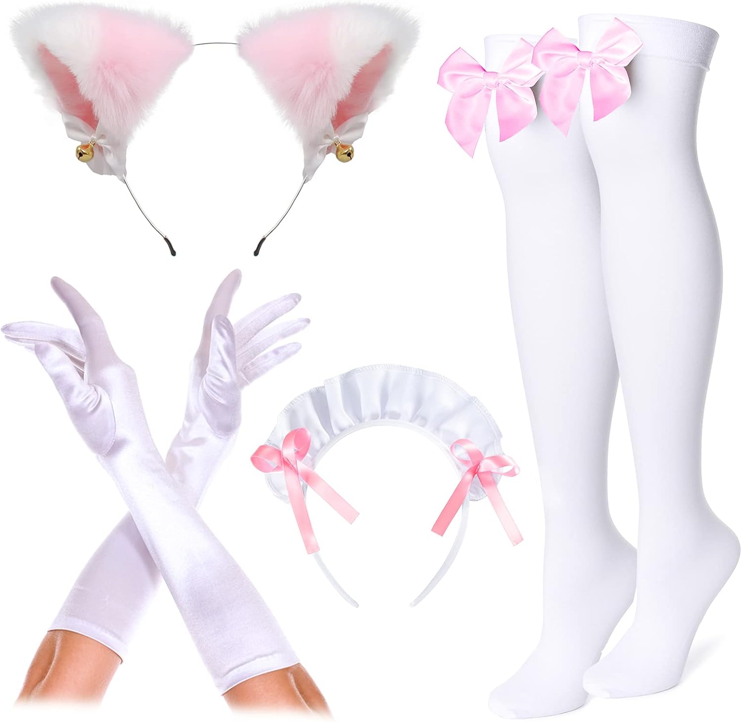 Kawaii Anime French Maid Costume Set for Girls