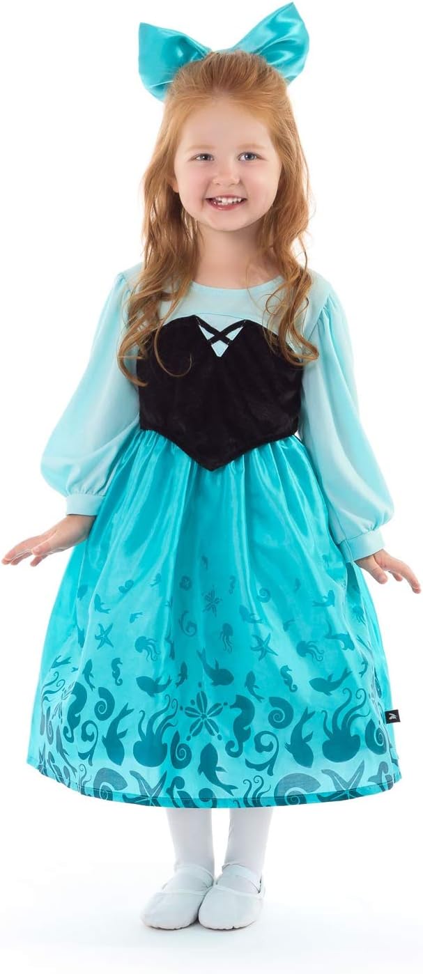 Little Adventures Mermaid Day Dress with Hairbow - Kids Costumes