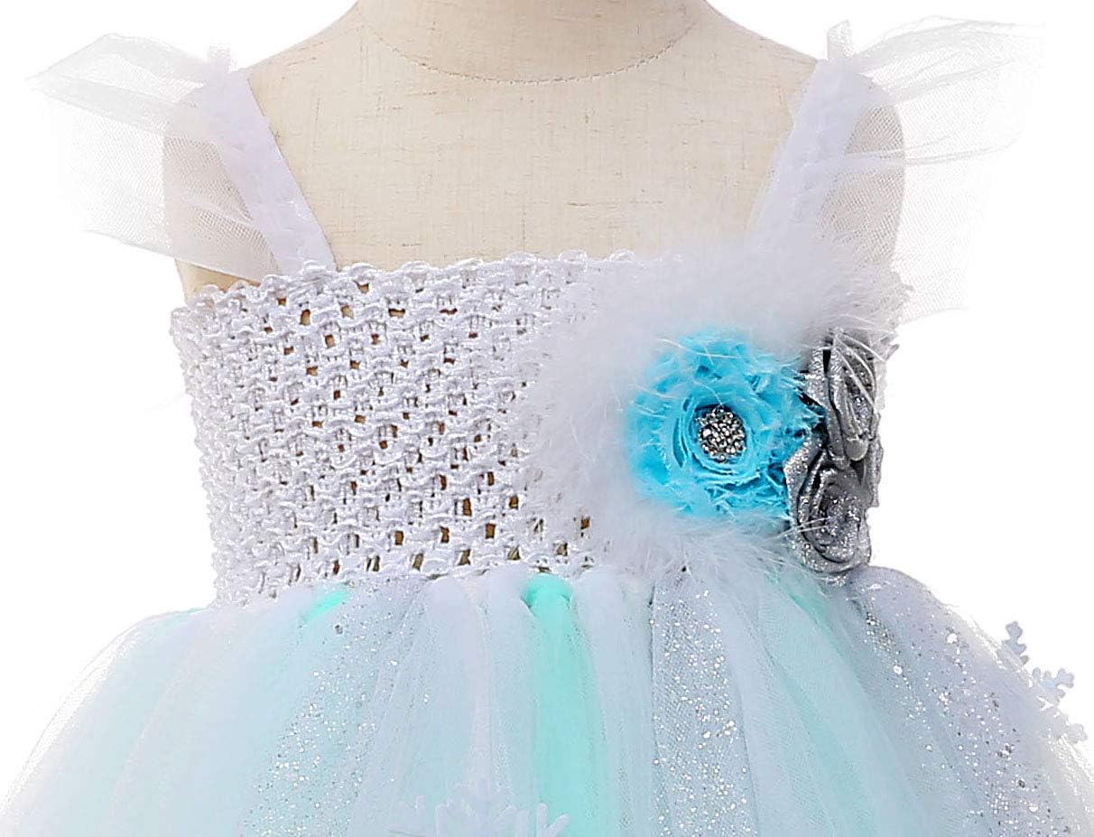 Tutu Dreams Snow Queen Princess Dress for Girls 1-12Y
