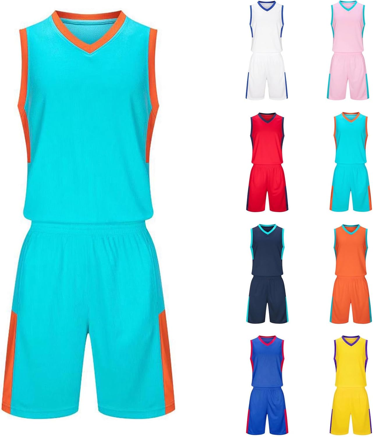 Kids Boys Girls Summer Basketball Football Tracksuits Set