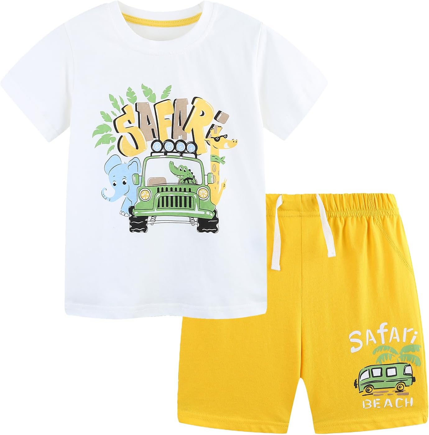 Bumeex Toddler Boys Safari-Jeep Set Soft Comfortable