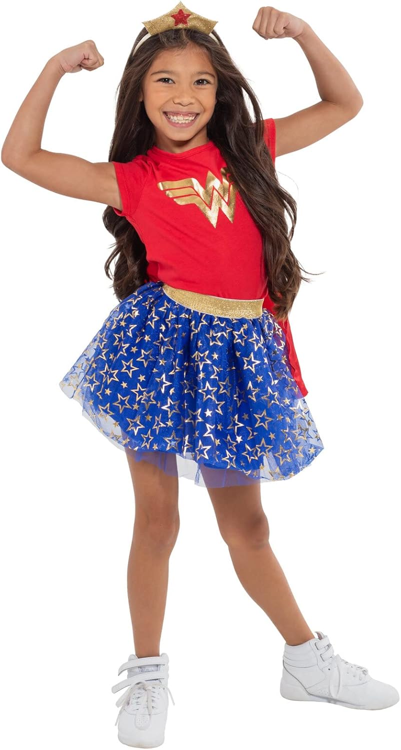 DC Comics Justice League Wonder Woman Girls 4-Piece costume for Kids