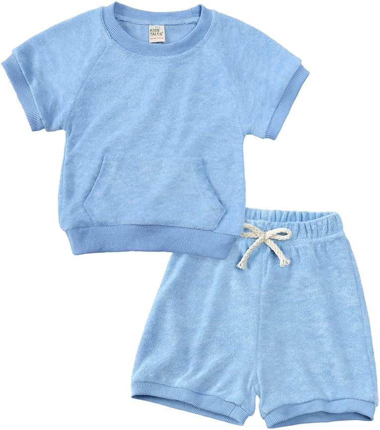Kids Tales - Perfect Terry Cloth Outfit for Boys Girls - Summer Essentials