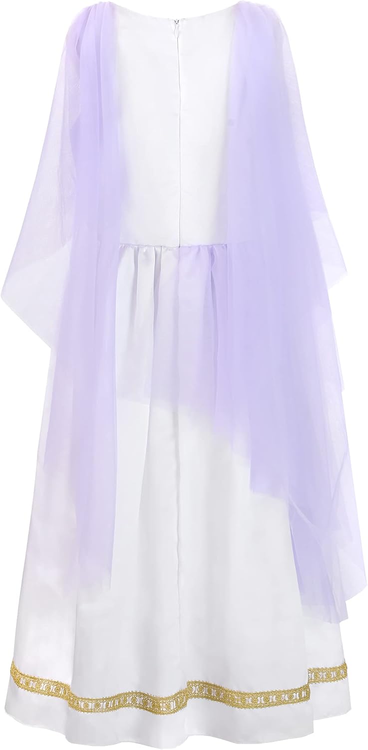 ReliBeauty Kids Greek Goddess Costume with Headband