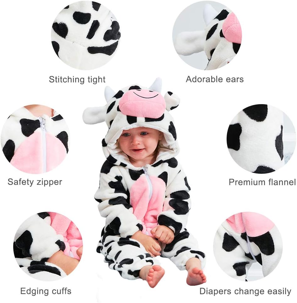 Cute Flannel Romper for Babies Winter