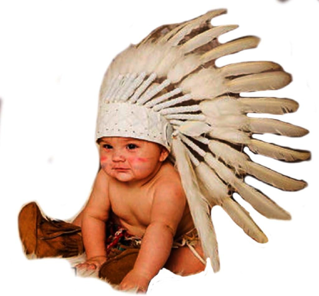 Handmade Native Feather Headdresses for Babies 0-9 Months