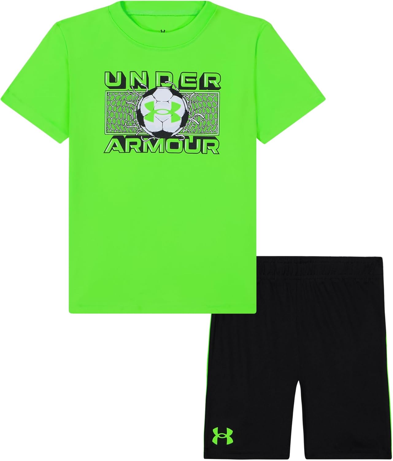 Under Armour Boys Short Sleeve Tee Shorts Set - Lightweight Breathable