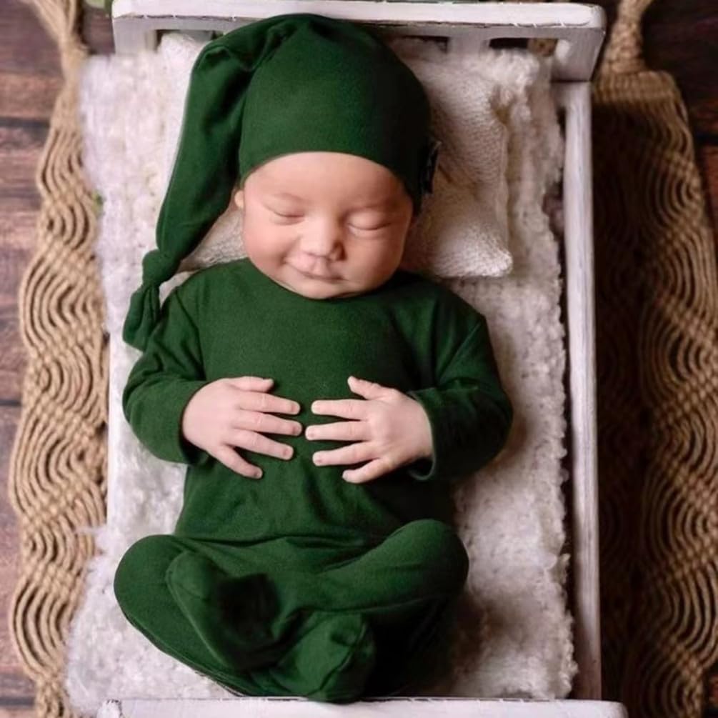 Newborn Baby Christmas Hat Legging Set for Photography