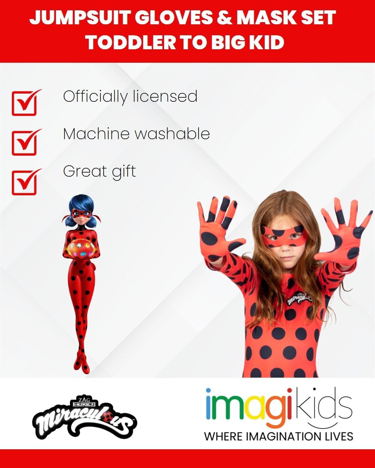 Miraculous Ladybug Girls Costume Set - Halloween