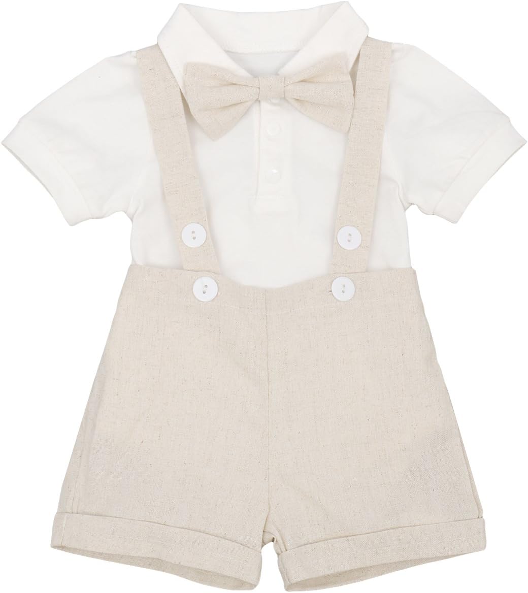 IMEKIS Baby Boy Baptism Tuxedo Suit