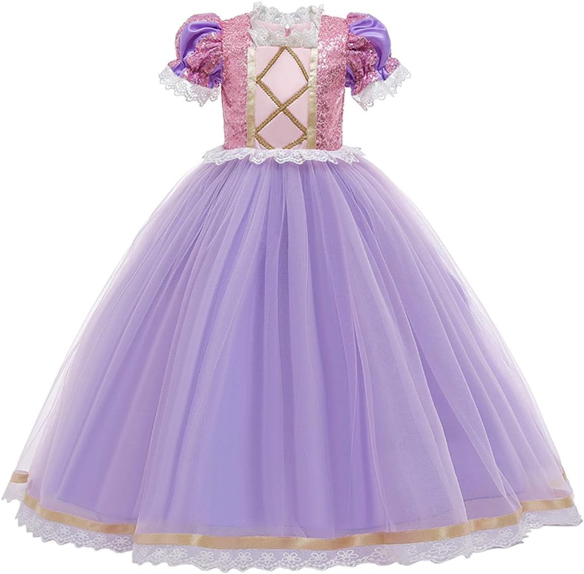 FMYFWY Princess Sofia Dress for Girls Halloween Party Cosplay