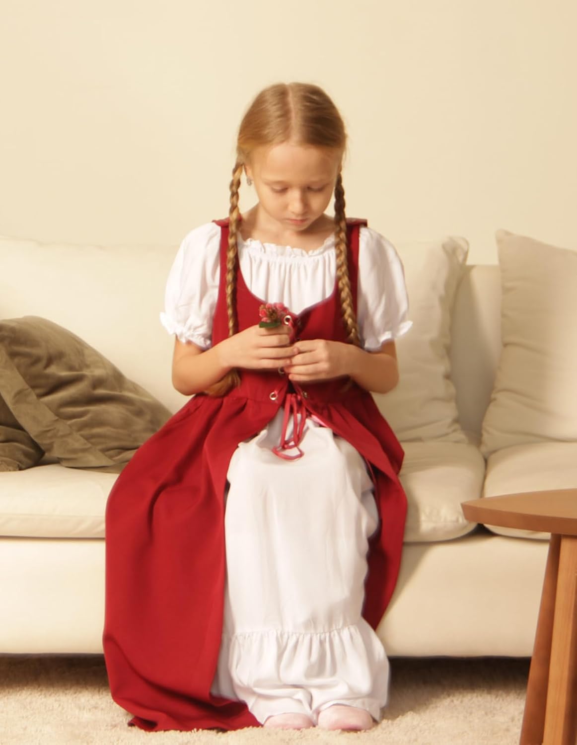 Girls Medieval Princess Dress Up Two-Piece Costume - Renaissance Party Rental