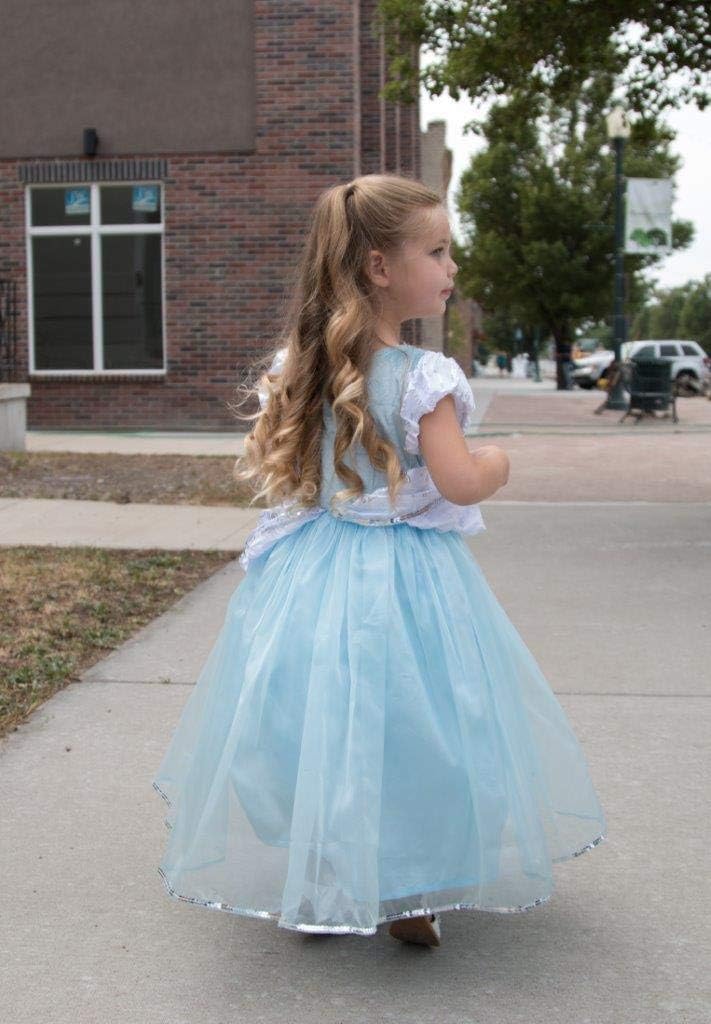 Little Adventures Deluxe Cinderella Princess Dress up Costume for Girls