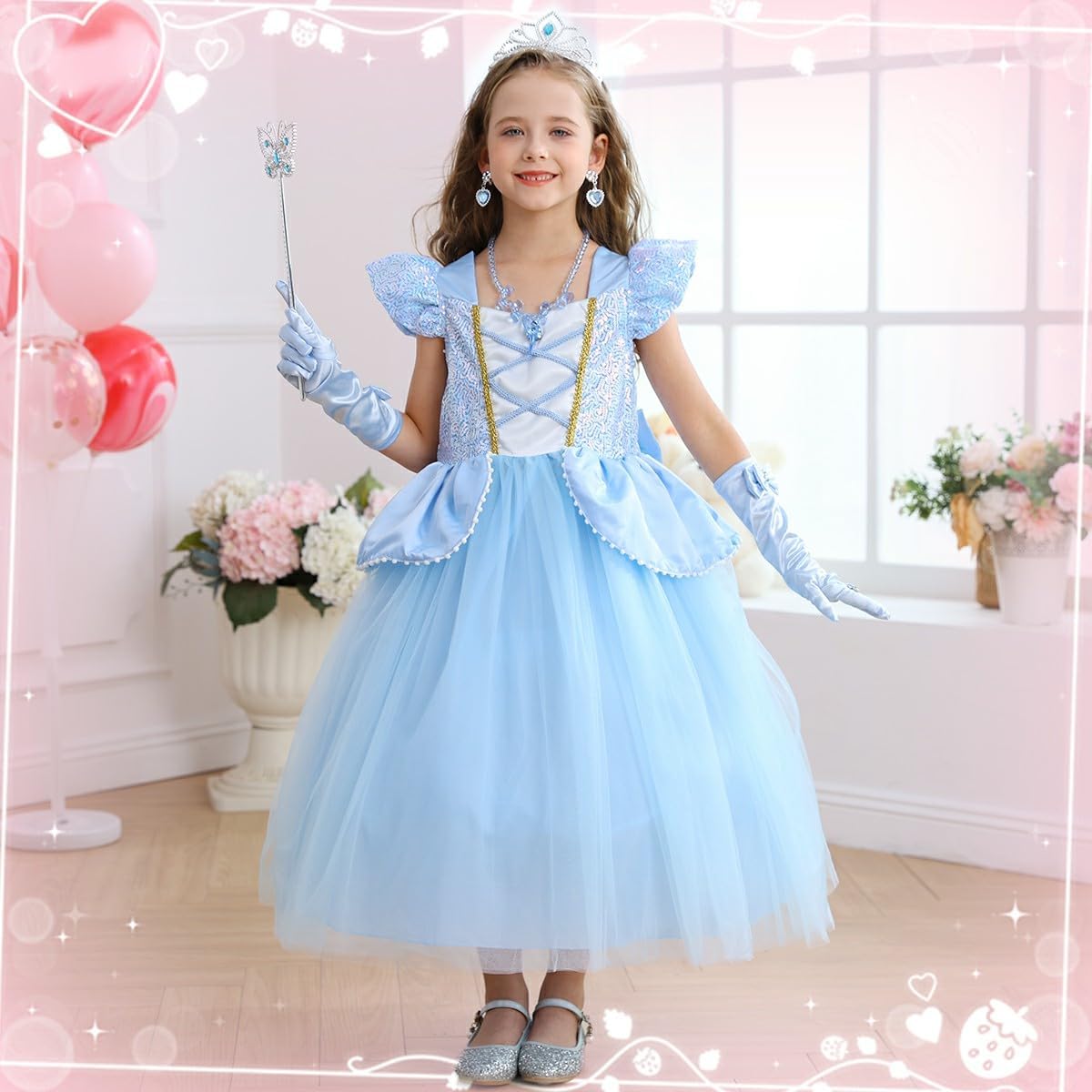 Luzlen Princess Dress for Girls Halloween Party Perfect