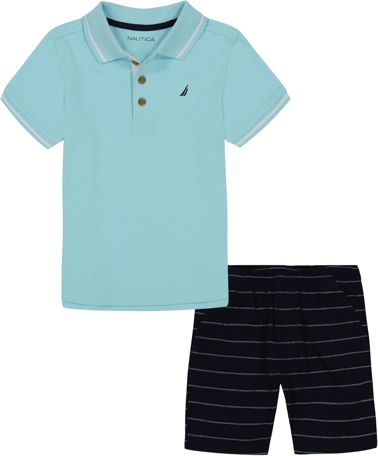 Nautica Boys 2-Piece Polo Woven Short Set