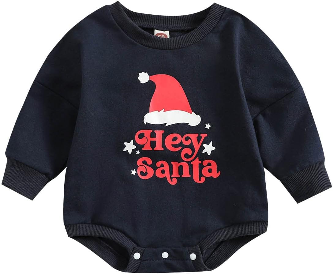 24-Month Toddler Christmas Sweater Boys Santa Design Long Sleeve Machine Washable