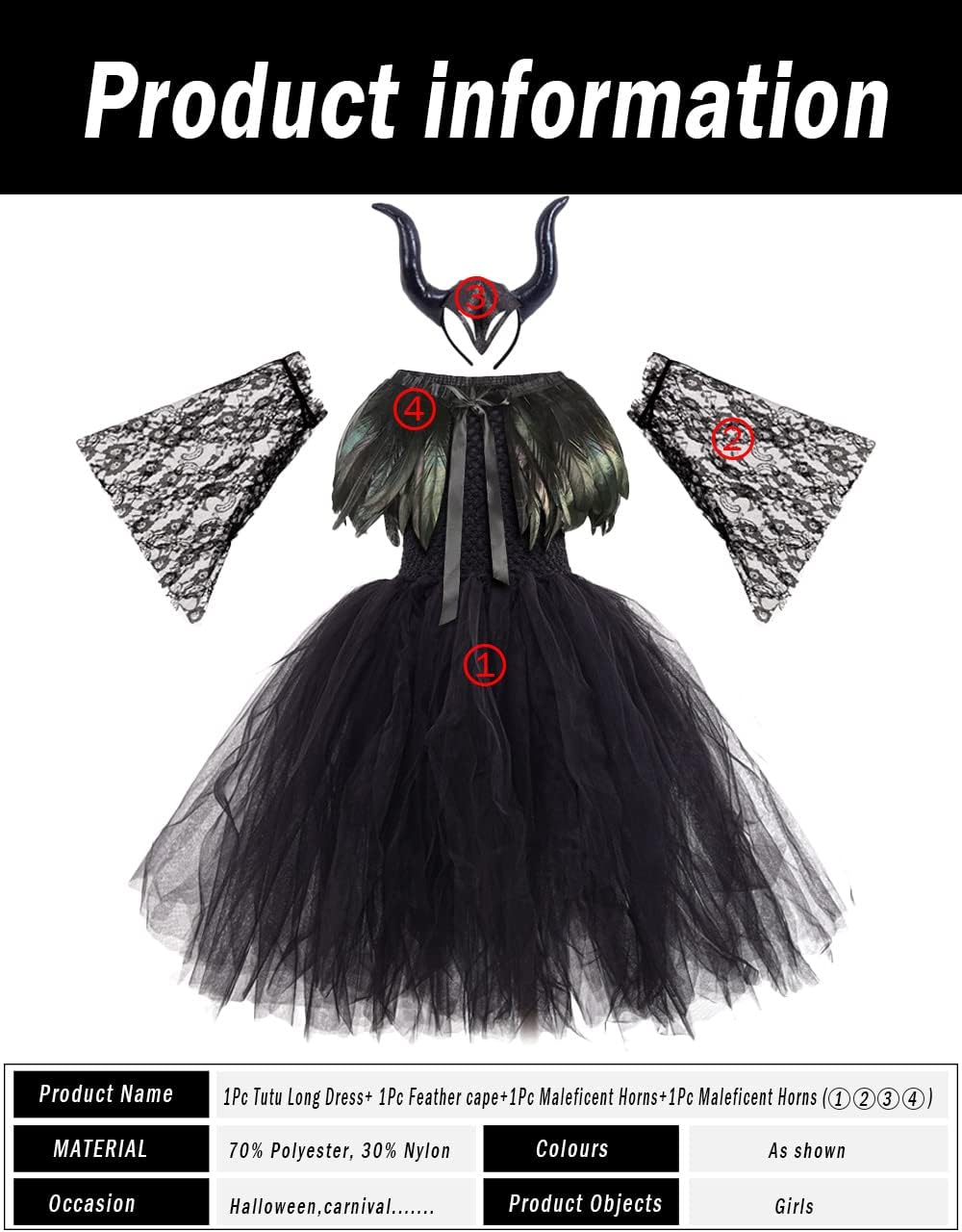 Elegant Princesspronza Princess Lace Tutu Tulle Dress for Halloween
