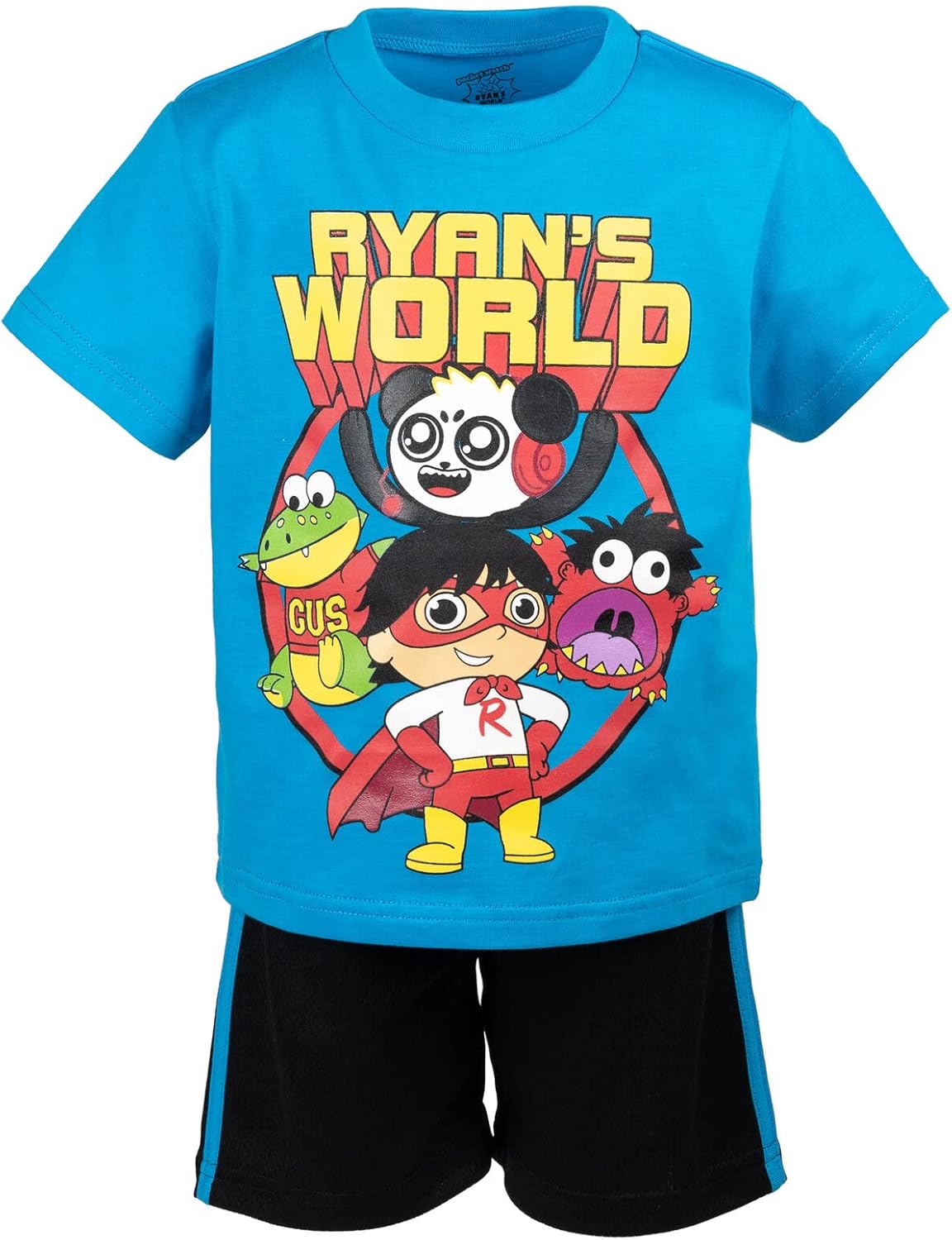 RYANS WORLD Graphic T-Shirt Mesh Shorts Set
