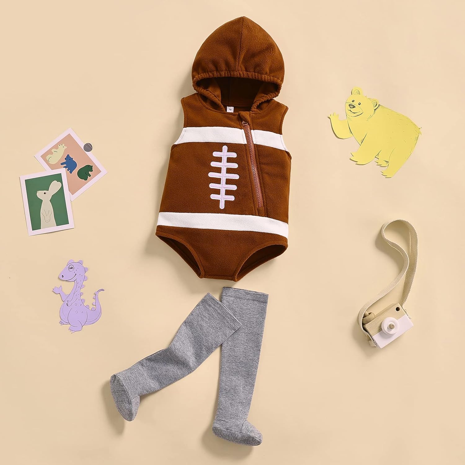 SAYOO Baby Halloween Unisex Cosplay Fleece Romper