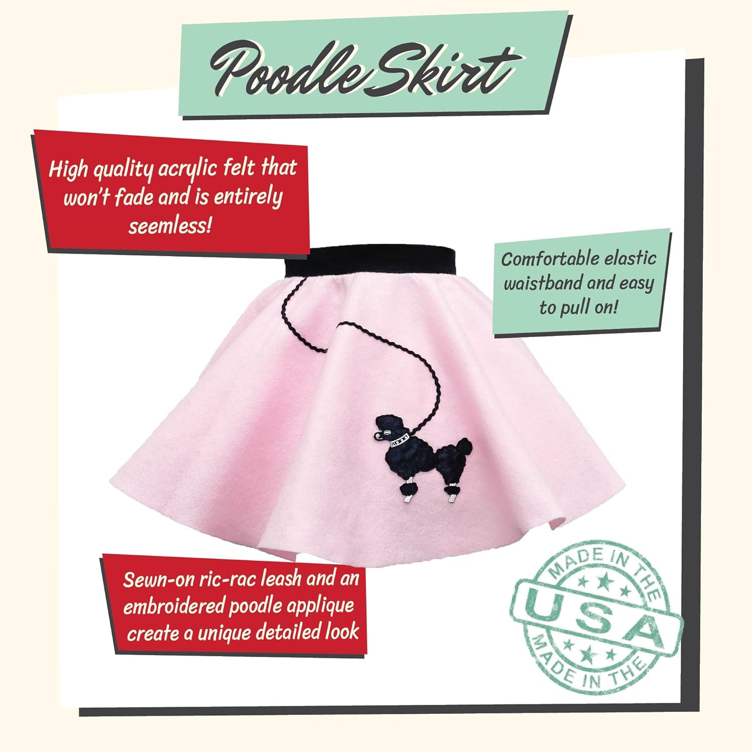 1950s Toddler Poodle Skirt Accessories