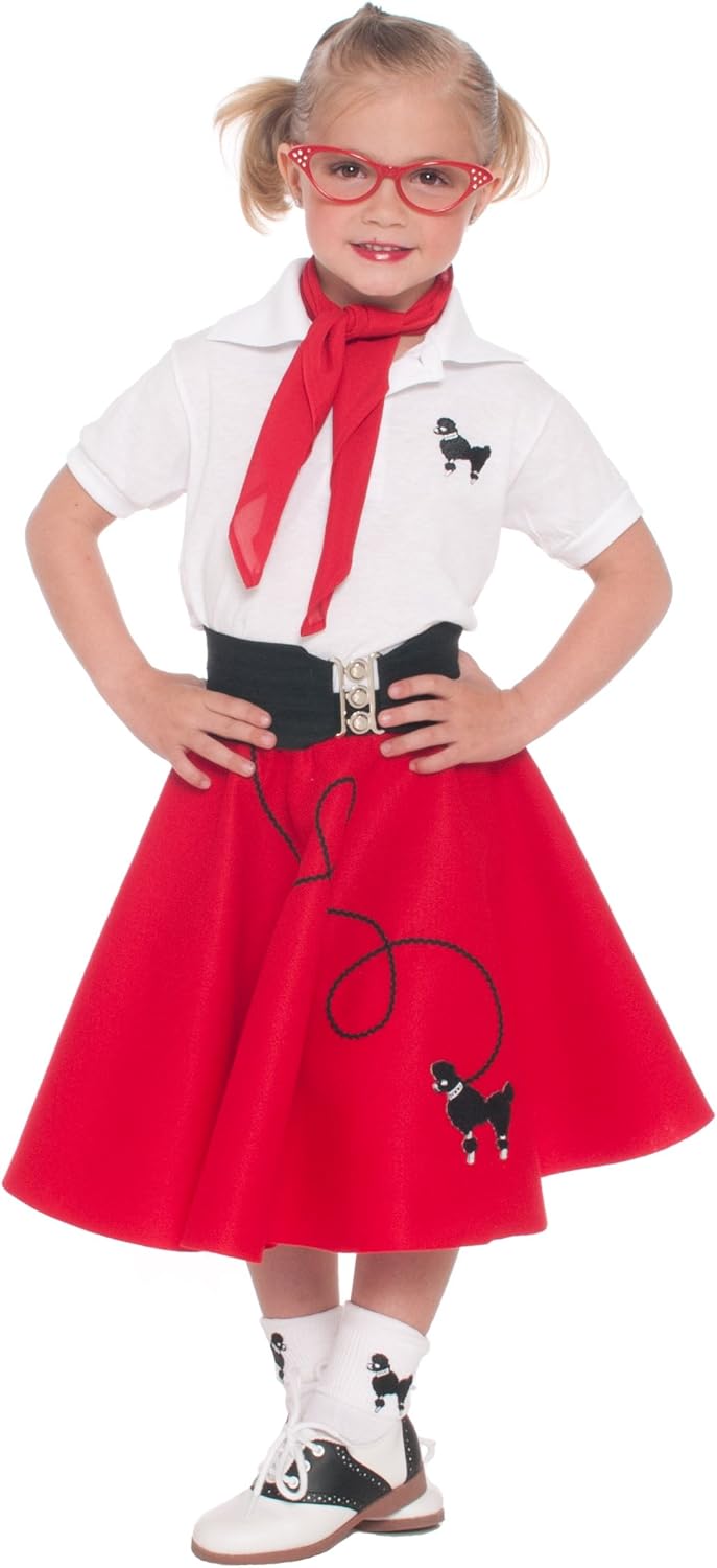 1950s Poodle Skirt Girls Outfit
