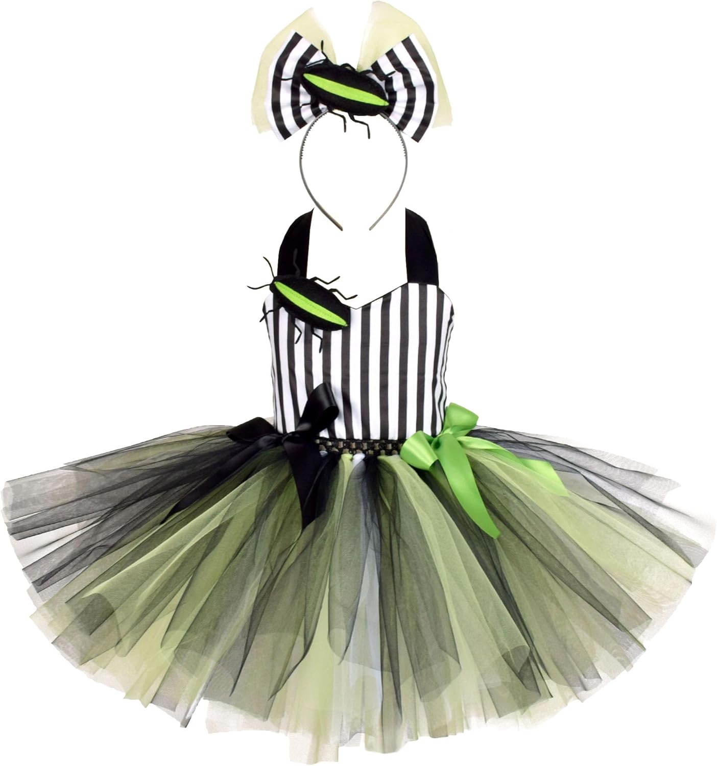 IBTOM CASTLE Girls Halloween Floral Ruffle Tutu Dress