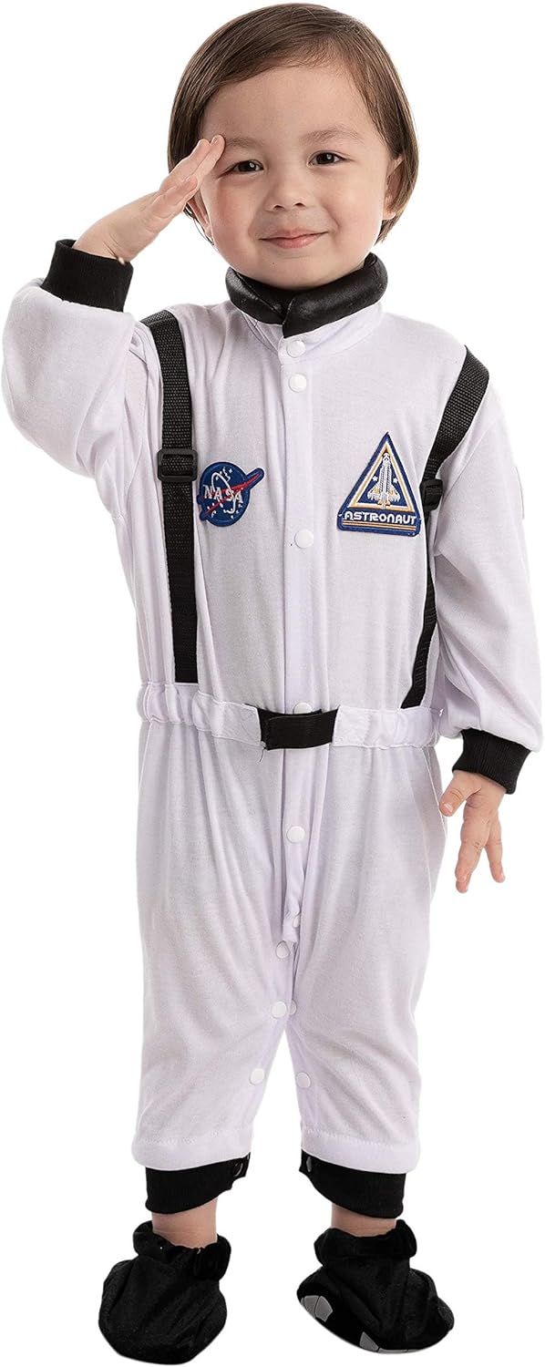 Spooktacular Creations Toddler Halloween Astronaut Costume - Space-themed BabyJumpsuit with Boots