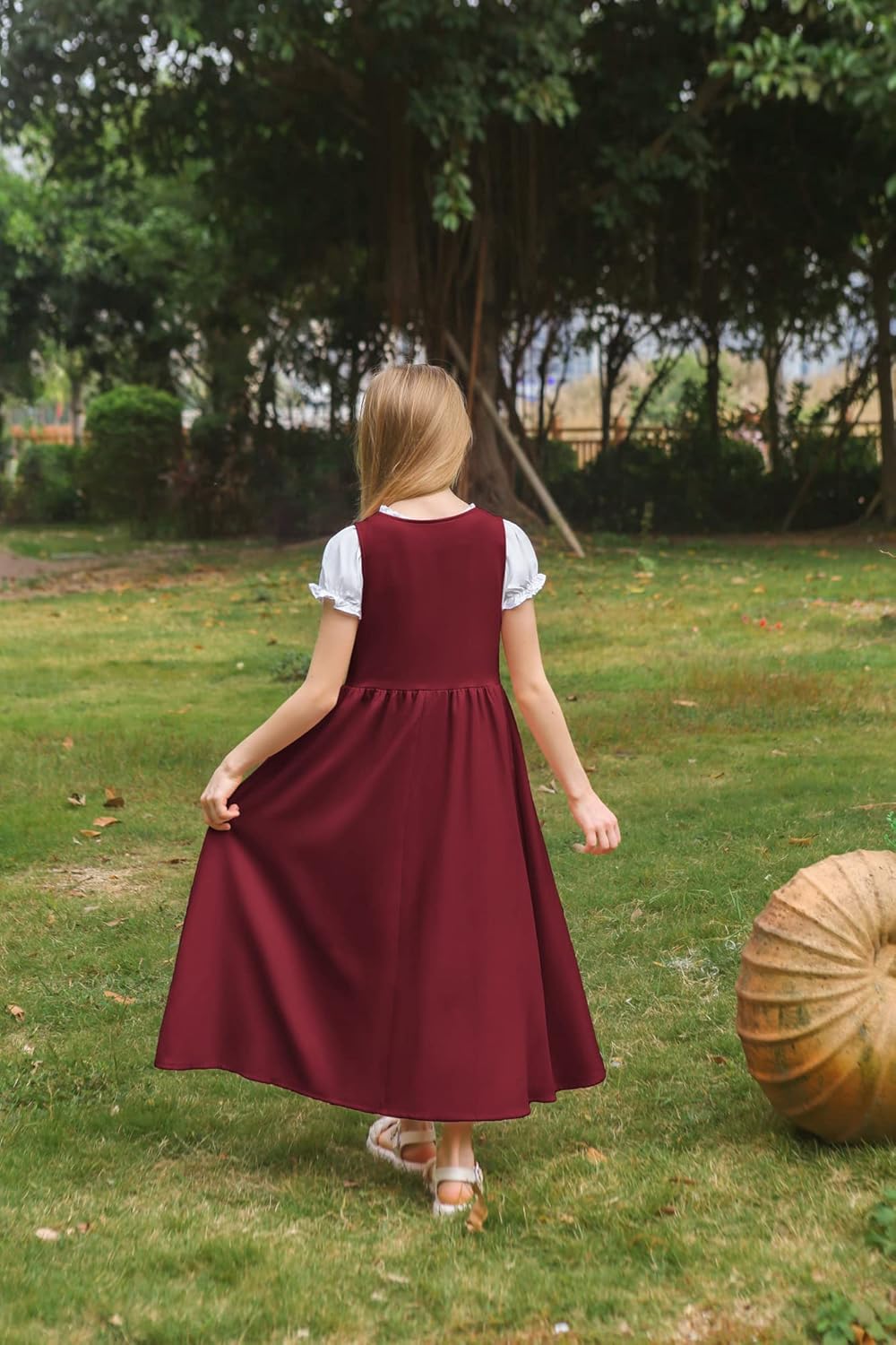 Girls Medieval Princess Dress Up Two-Piece Costume - Renaissance Party Rental