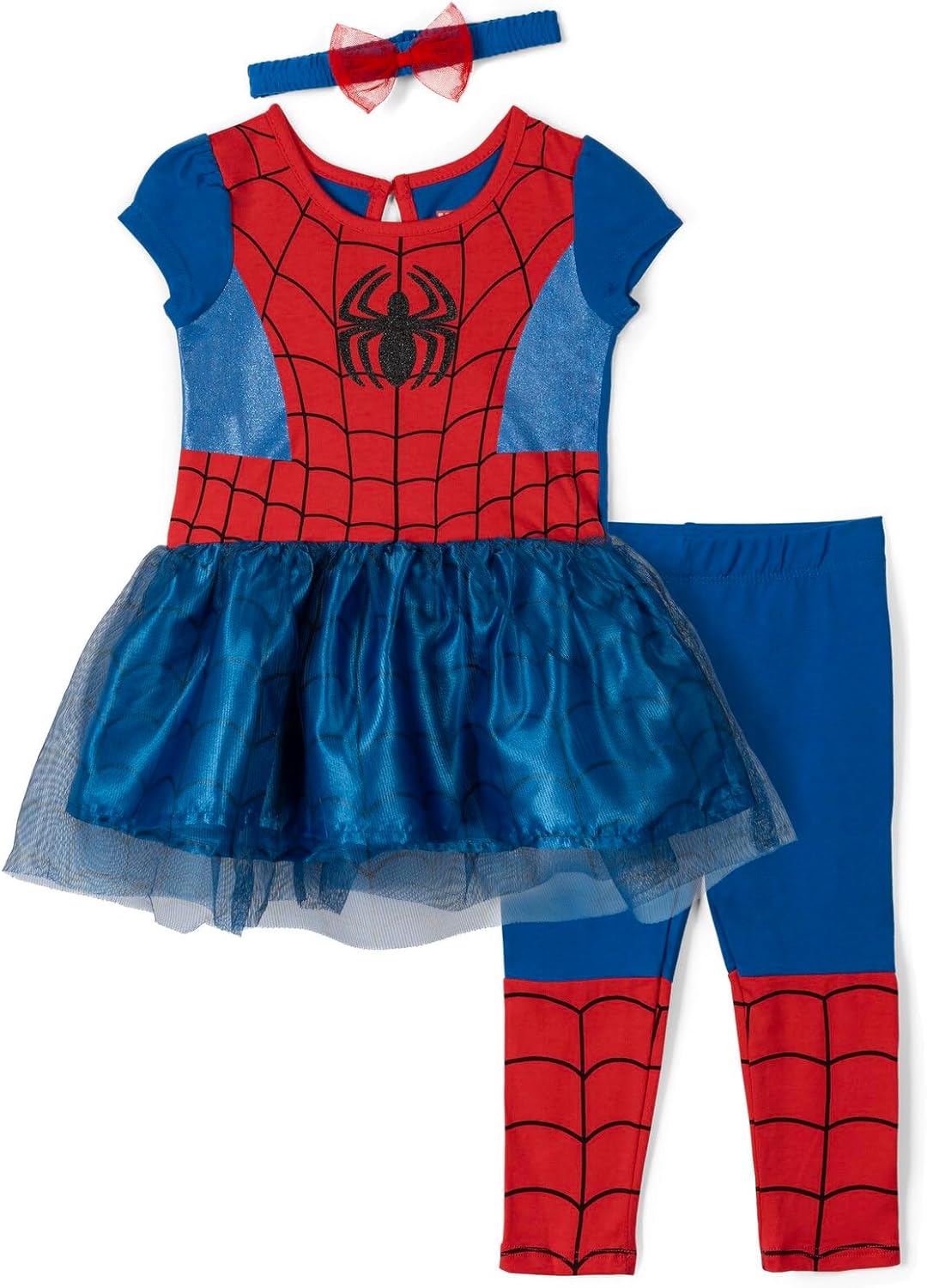 Marvel Avengers Captain America Spider-Man Girls Cosplay Dress Set 1