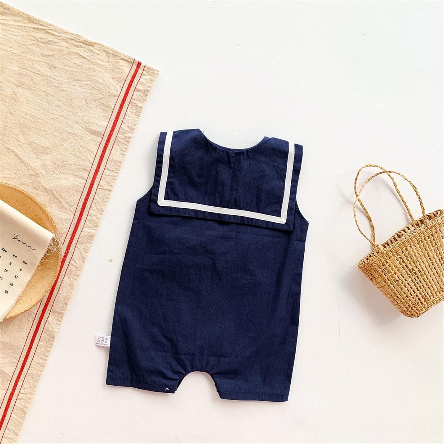 SZZY Boys Romper for Infant 9-12 Months Sleeveless Lapel Design