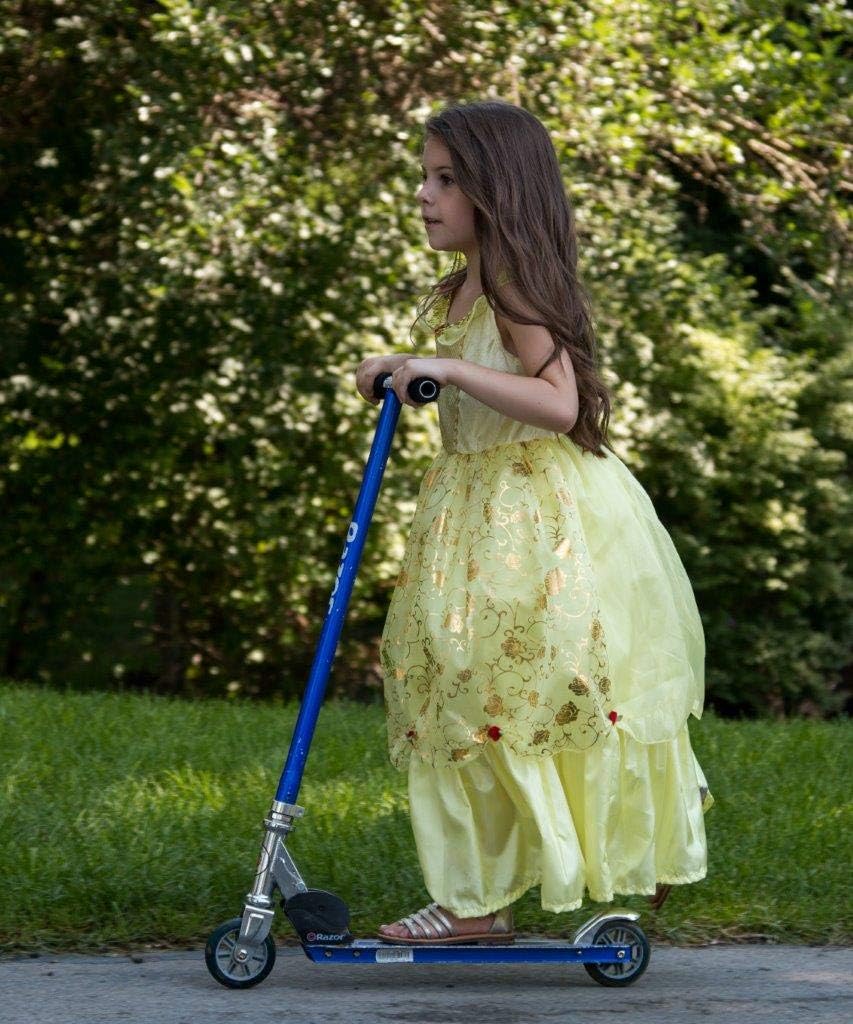Machine Washable Yellow Beauty Princess Costume for Kids