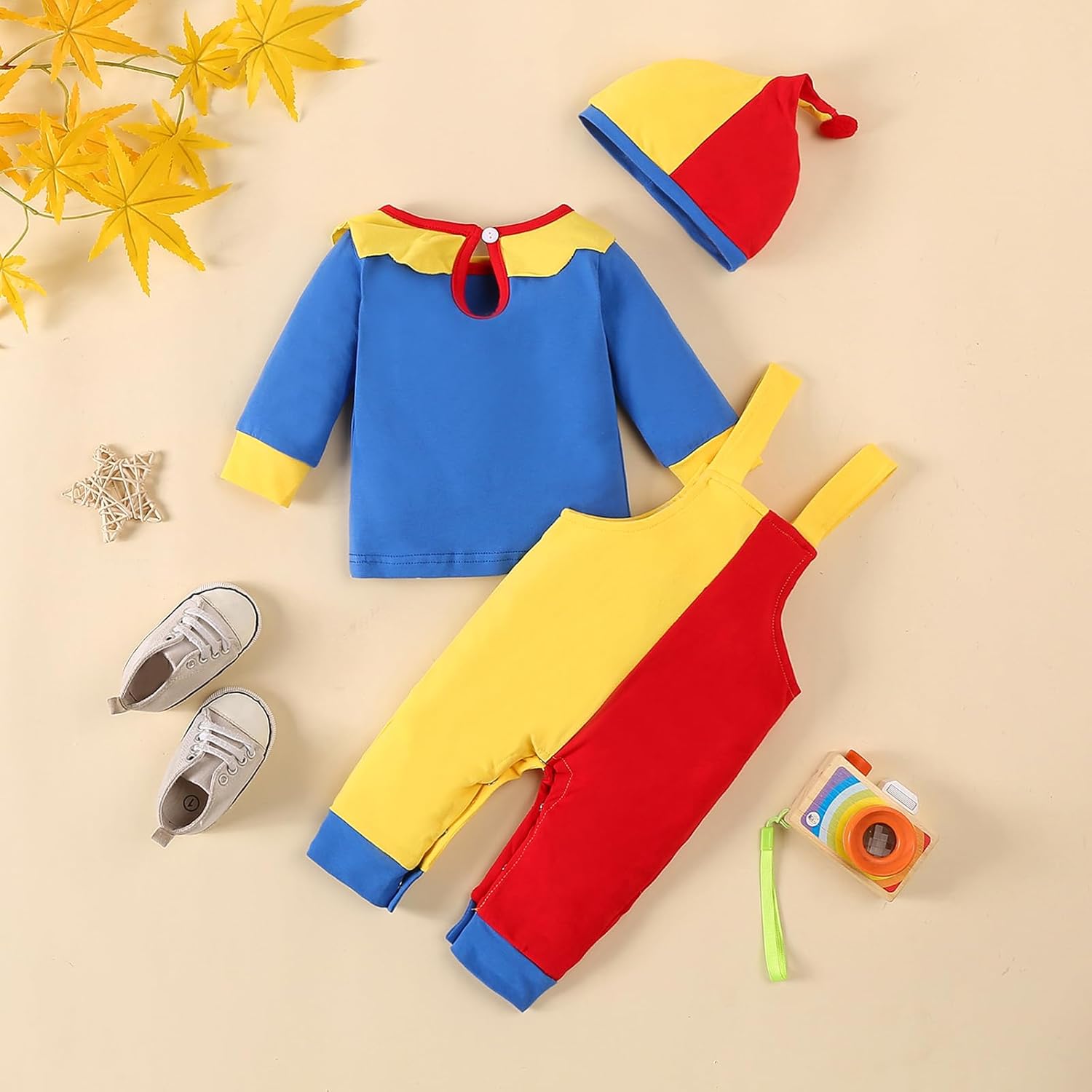 VINUOKER Baby Boy Halloween Clothes Halloween clown outfit funny infant clown costume