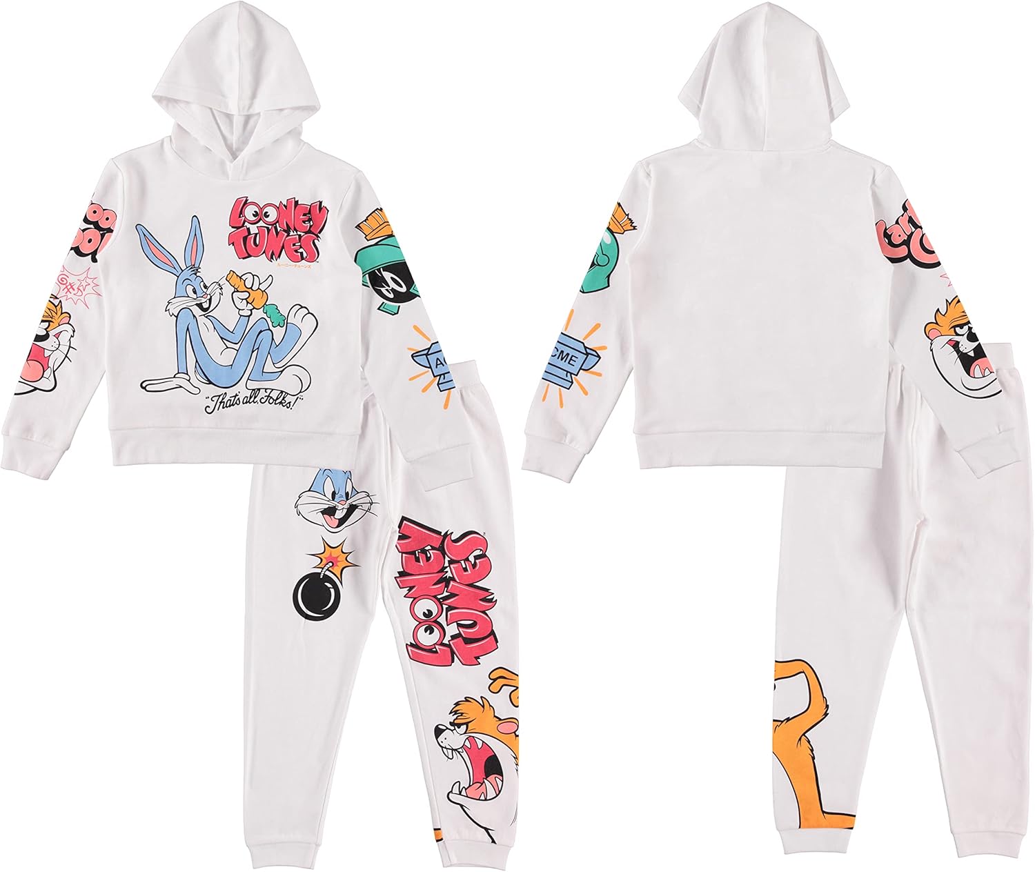 Looney Tunes Boys 4-16 Nostalgic Graphic-Hoodie Jogger Set - Licensed
