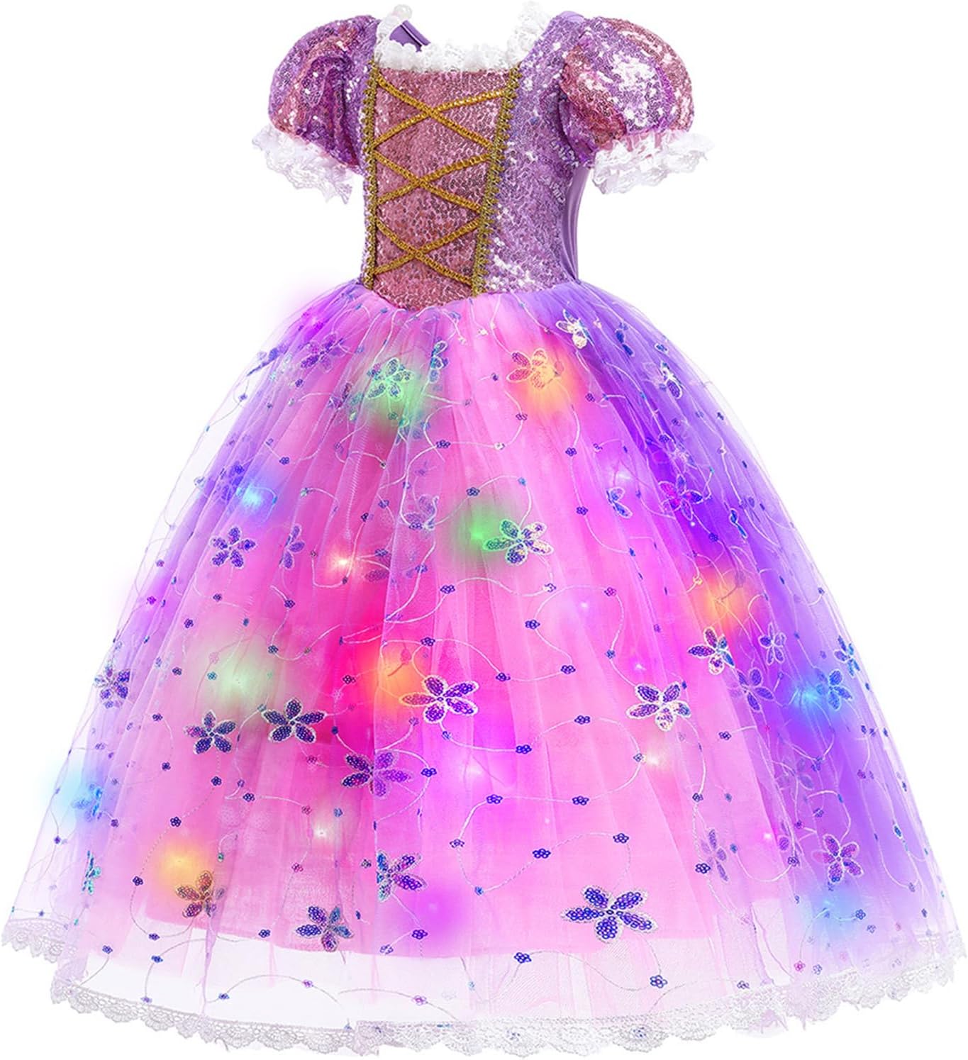 LED Princess Full-Accessories Preschool Princess Halloween Costume