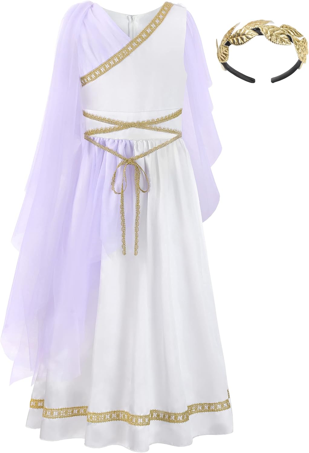 ReliBeauty Kids Greek Goddess Costume with Headband