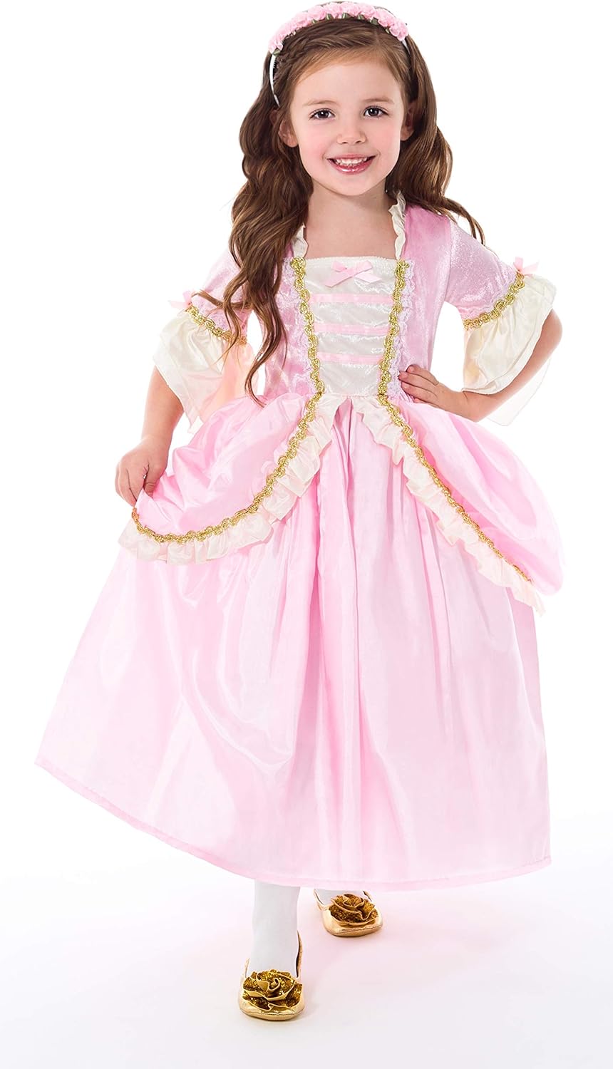Little Adventures Pink Renaissance Princess Costume for Girls 5-7