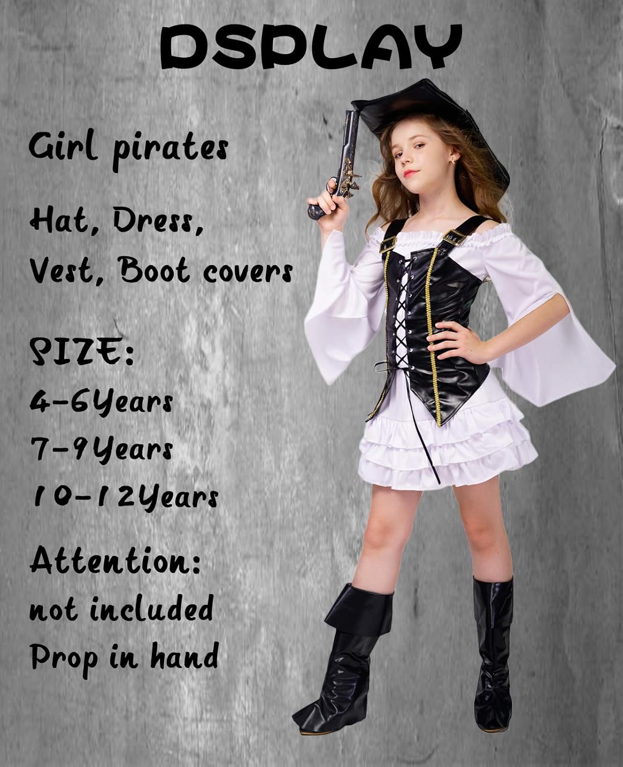 Kids Girl Pirate Halloween costumeHalloween costumeHalloween outfit