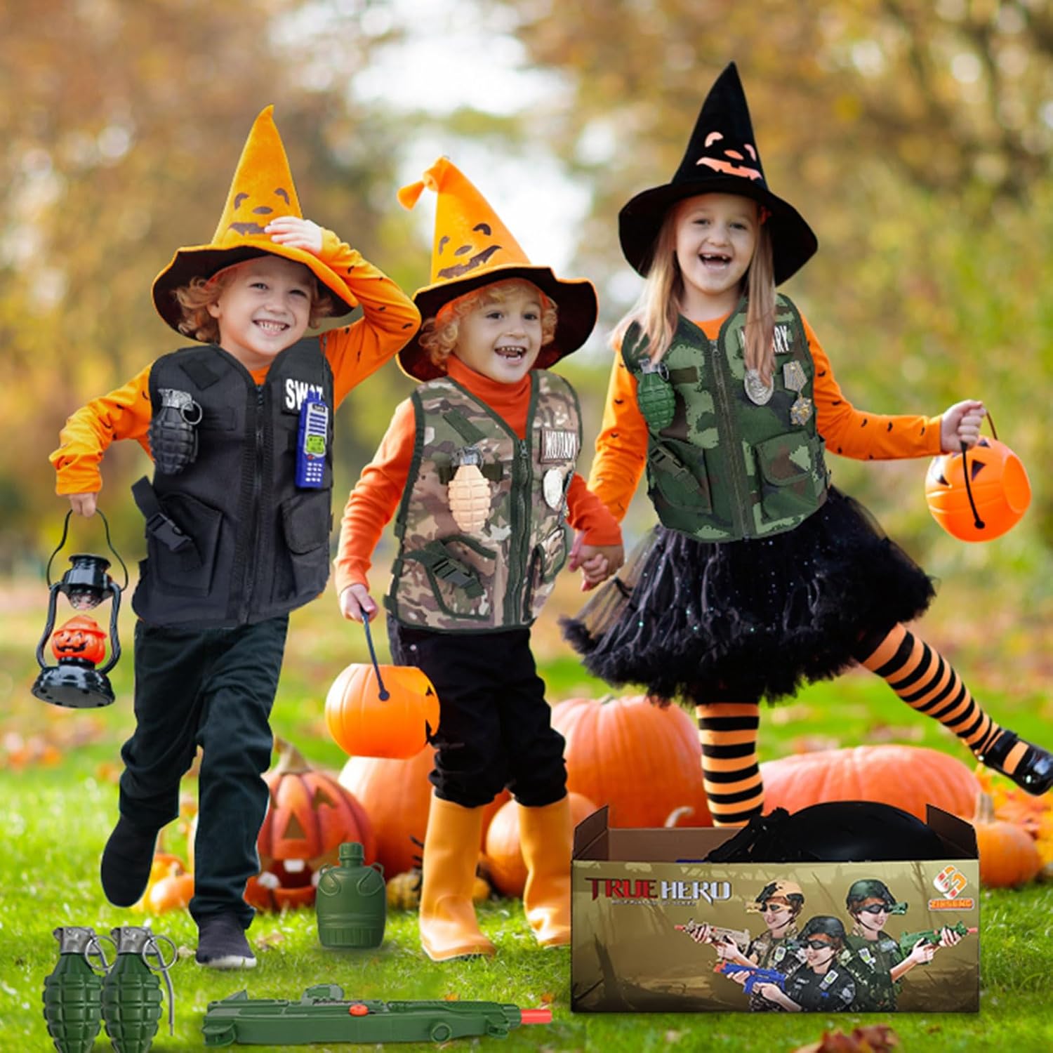 ZIRSENG Kids Army Costume Set for Halloween More