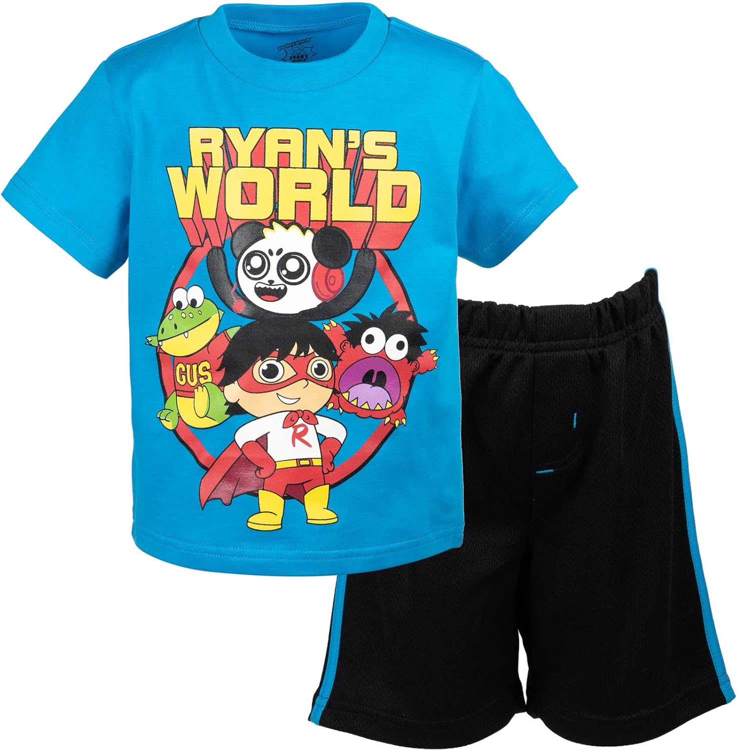 RYANS WORLD Graphic T-Shirt Mesh Shorts Set