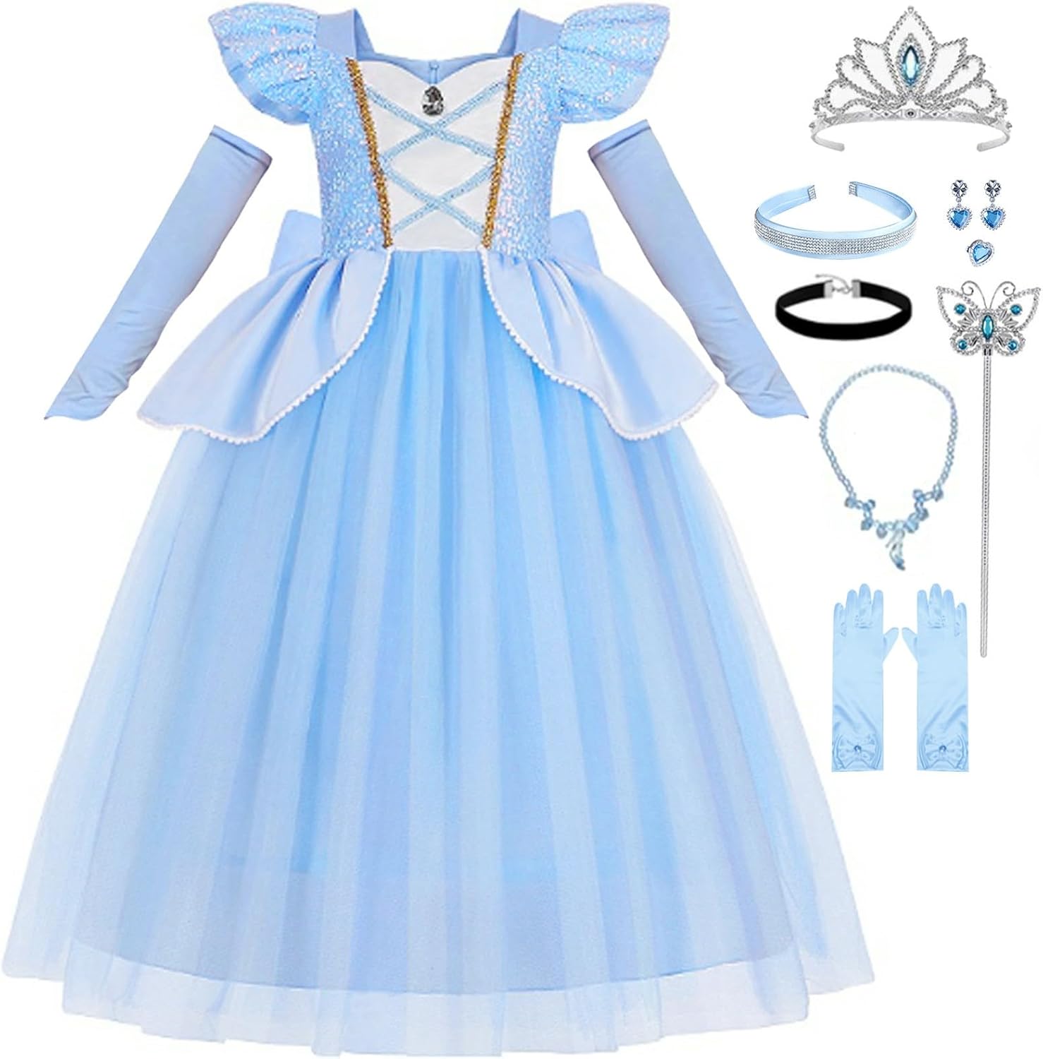 Luzlen Princess Dress for Girls Halloween Party Perfect