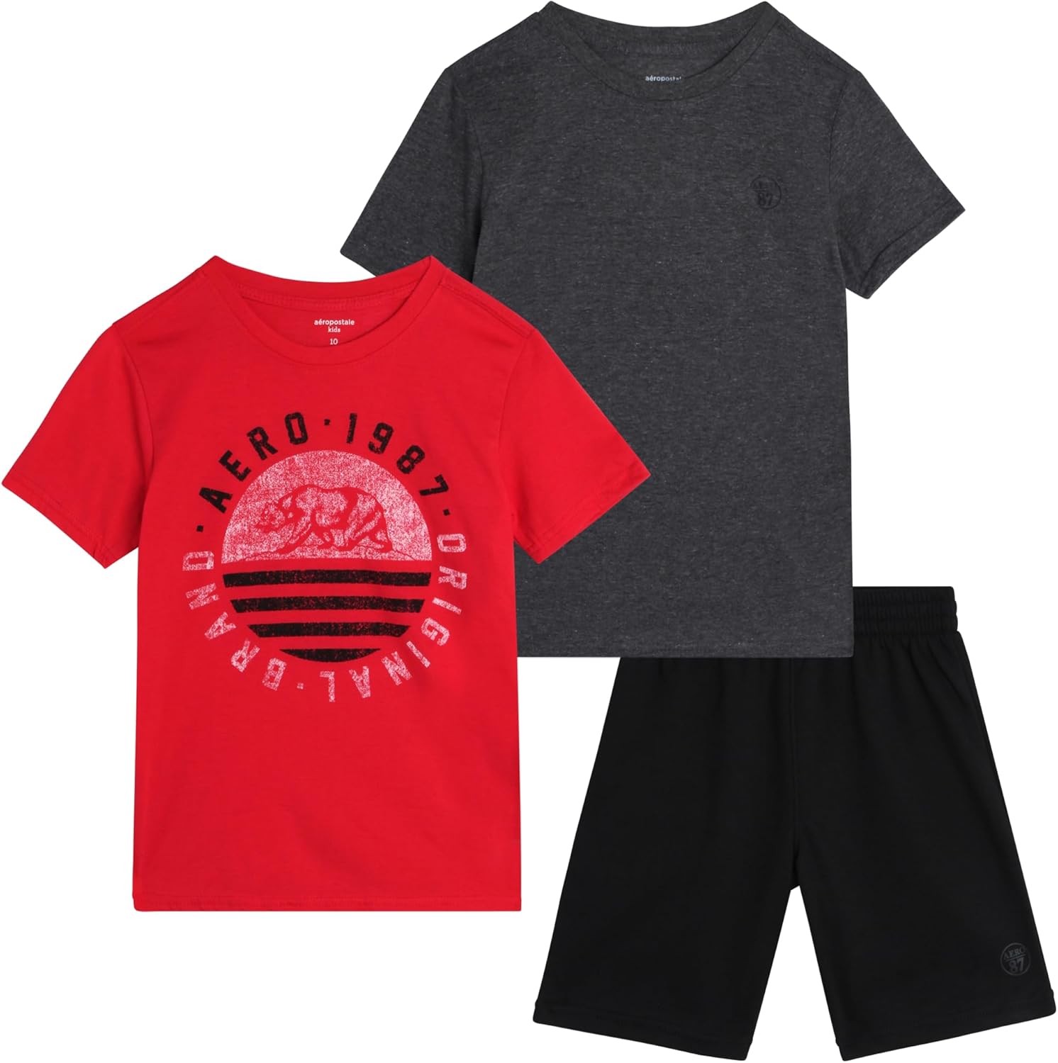 Style with Comfort Boys T-Shirt Fleece Shorts Set 4-12