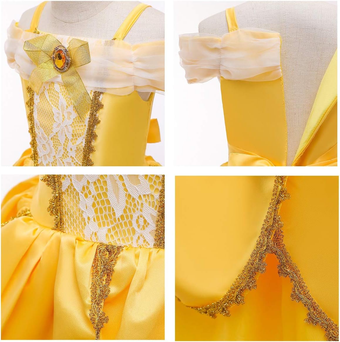 Elegant Princess Beauty and the Beast Dress Halloween Costume