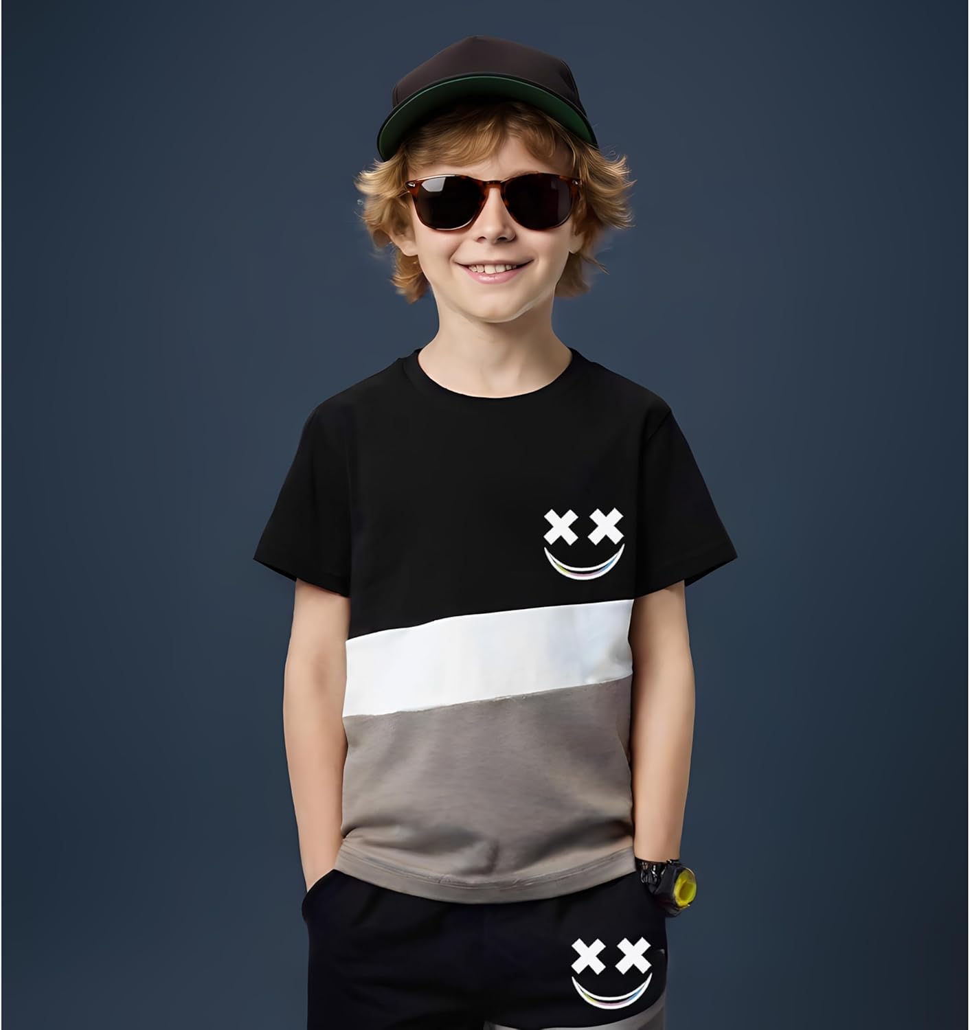 Vitalique Boys Summer Outfit T-Shirts Pants Set