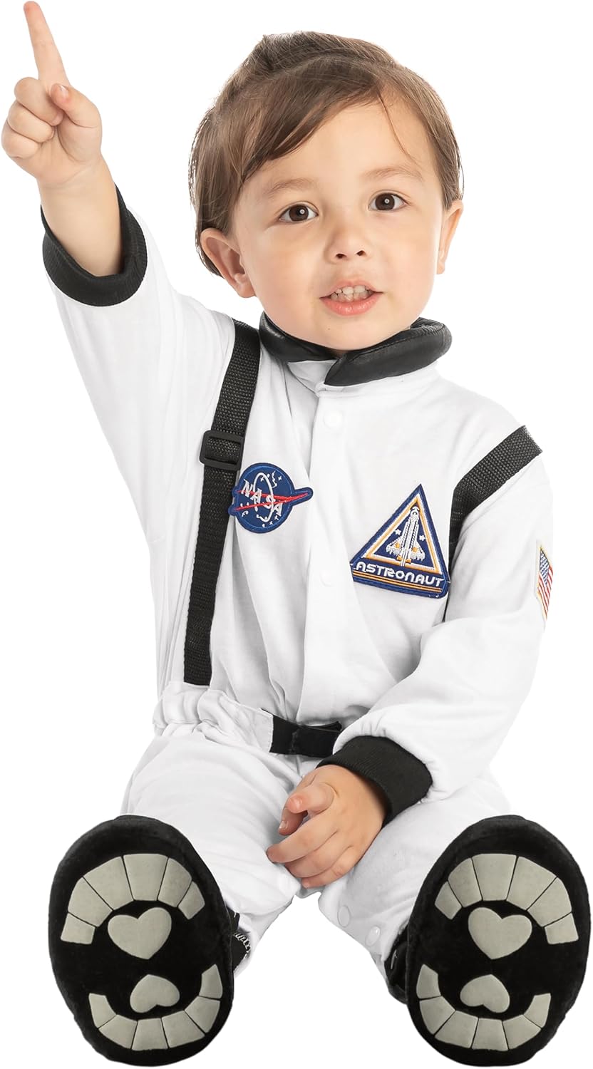 Spooktacular Creations Toddler Halloween Astronaut Costume - Space-themed BabyJumpsuit with Boots