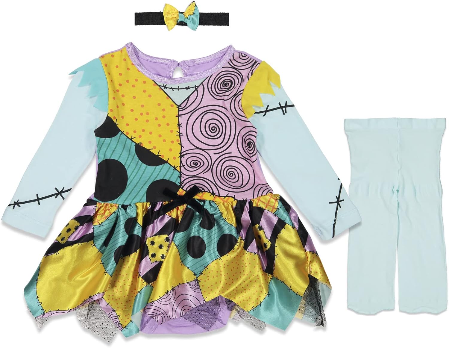 Sally infant girl dress tights and headband set